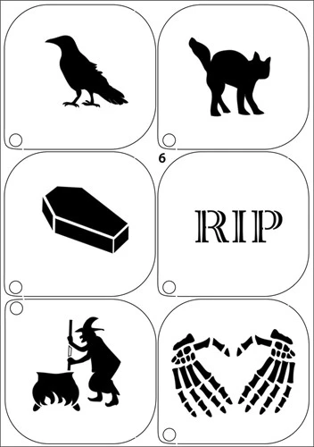 Schminksjablonenset Halloween 3 Schminksjablonenset Halloween