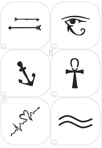 Schminksjablonenset 3 Schminksjablonenset