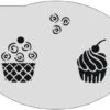 Schminksjabloon Cupcake 2 Schminksjabloon Cupcake -Speciale Effecten Make-Upwinkel schminksjabloon cupcake