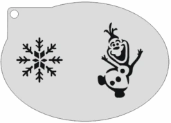 Schminksjabloon Frozen Olaf IJskristal