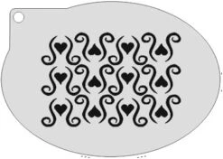 Schminksjabloon Hartjes Met Krullen