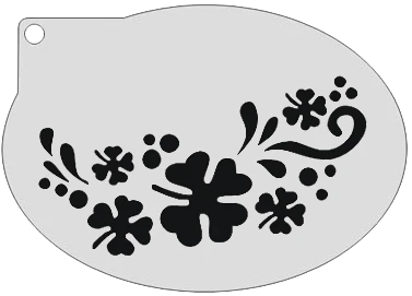 Schminksjabloon Klaverblad 3 Schminksjabloon Klaverblad