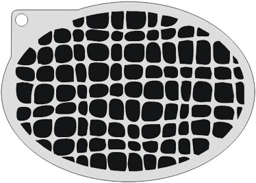 Schminksjabloon Krokodillenhuid 3 Schminksjabloon Krokodillenhuid