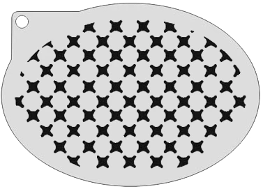 Schminksjabloon Kruisjes 3 Schminksjabloon Kruisjes