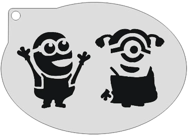 Schminksjabloon Minions Bob & Stuart Meisje 3 Schminksjabloon Minions Bob & Stuart Meisje