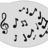 Schminksjabloon Muzieknoten