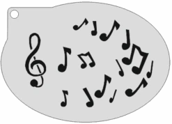 Schminksjabloon Muzieknoten