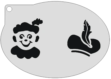 Schminksjabloon Piet 3 Schminksjabloon Piet