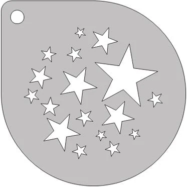 Schminksjabloon Rond Sterren 3 Schminksjabloon Rond Sterren