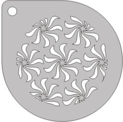 Schminksjabloon Rond Twirl Bloemen