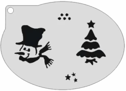 Schminksjabloon Sneeuwpop En Kerstboom