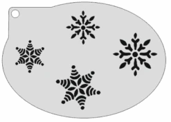 Schminksjabloon Sneeuwsterren