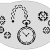 Schminksjabloon Steampunk Klok