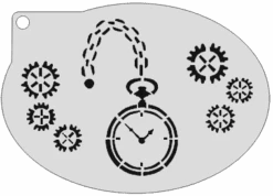 Schminksjabloon Steampunk Klok