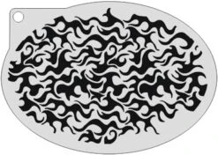 Schminksjabloon Vlammetjes