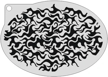 Schminksjabloon Vlammetjes 3 Schminksjabloon Vlammetjes