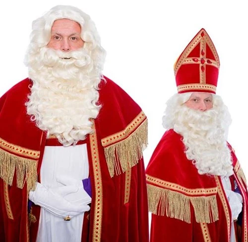 Sinterklaas Baardstel P Kanekalon Met Krul Snor 3 Sinterklaas Baardstel P Kanekalon Met Krul Snor