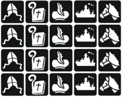 Sinterklaas Glittertattoo Sjablonenset