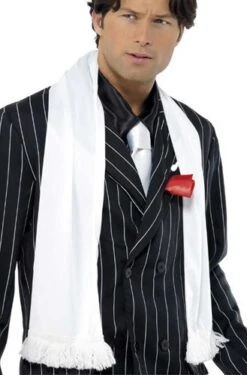 Sjaal Wit Met Kwastjes