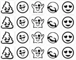 Smiley Glittertattoo Sjablonenset