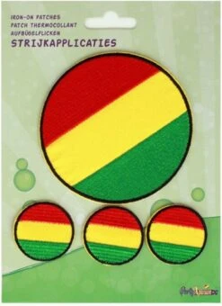 Strijkapplicatie 4 Stuks Limburg Circels Mix