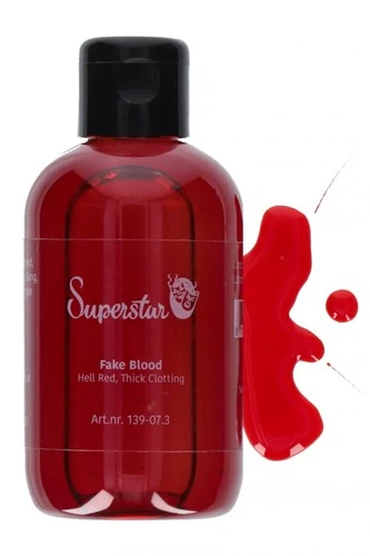 Superstar Kunstbloed Hel Rood Dik Stollend 100ml 3 Superstar Kunstbloed Hel Rood Dik Stollend 100ml
