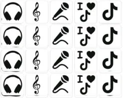 Tiktok Glittertattoo Sjablonenset