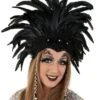 Veren Hoofdtooi Zwart -Speciale Effecten Make-Upwinkel veren hoofdtooi zwart