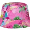 Vissershoedje Hawaiiprint Roze 1 Vissershoedje Hawaiiprint Roze -Speciale Effecten Make-Upwinkel vissershoedje hawaiiprint roze