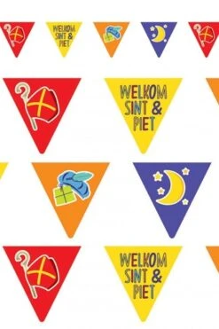 Vlaggenlijn Papier Welkom Sint En Piet