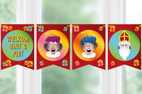 Vlaggenlijn Vaandel Welkom Sint En Piet 3 Vlaggenlijn Vaandel Welkom Sint En Piet
