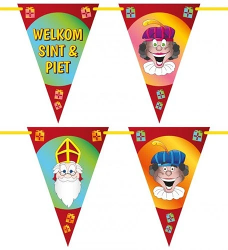Vlaggenlijn Welkom Sint En Piet 4 Vlaggenlijn Welkom Sint En Piet - Afbeelding 2