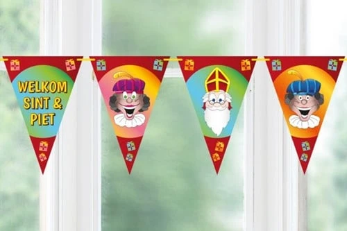 Vlaggenlijn Welkom Sint En Piet 3 Vlaggenlijn Welkom Sint En Piet
