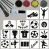 Voetbal Belgie Glittertattoo Set -Speciale Effecten Make-Upwinkel voetbal belgie glittertattoo set