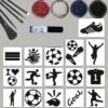 Voetbal Glittertattoo Set 1 Voetbal Glittertattoo Set -Speciale Effecten Make-Upwinkel voetbal glittertattoo set