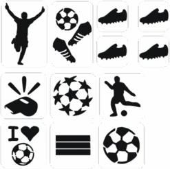 Voetbal Glittertattoo Sjablonenset